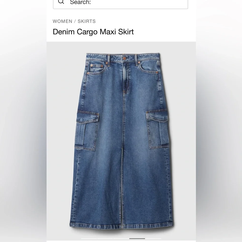 NWT Gap Denim Maxi Skirt - Picture 5 of 7